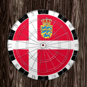 Dänemark Dartboard & Danish Flag / Spielbrett Dartscheibe