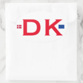Dänemark DK Oval Sticker im Euro-Stil (Tasche)