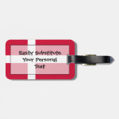Dänemark Easy ID Personal Flag Gepäckanhänger (Rückseite horizontal)