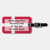 Dänemark Easy ID Personal Flag Gepäckanhänger (Vorderseite horizontal)