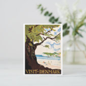 Dänemark, Eiche am Strand Postkarte (Stehend Vorderseite)