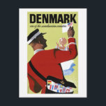 Dänemark Eines der skandinavischen Länder Vintag Postkarte<br><div class="desc">Vintage Reiseplakat aus Dänemark. Dänemark ist eines der skandinavischen Länder. Bitte beachten Sie, dass unsere Plakate hochwertige Reproduktionen sind, die auf beruflichen, hochauflösenden Scans der Originale basieren. Bei unserem manuellen Retuschierprozess werden keine Filter verwendet, die originale Details oder Texturen entfernen, die Sie im Original sehen können. Alle Details bleiben unberührt....</div>