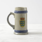 Dänemark-Emblem Bierglas (Links)