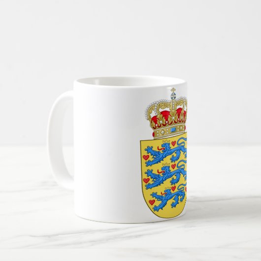 Dänemark-Emblem Kaffeetasse (Vorderseite Links)