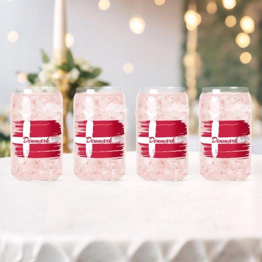 Dänemark-Fahne für künstlerische Pinselstriche Dosenglas (Insitu (Hochzeit))
