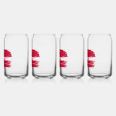 Dänemark-Fahne für künstlerische Pinselstriche Dosenglas (Links)