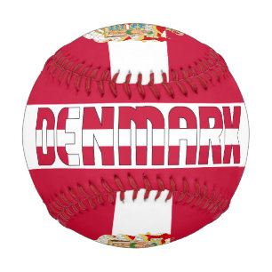 Dänemark - Fahne und Wappen - Patriotik Baseball