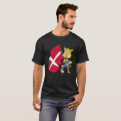 Dänemark Fan Katze T-Shirt (Vorne ganz)