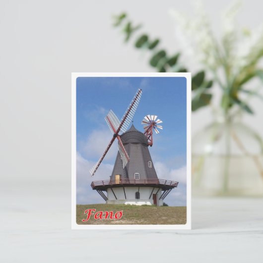 Dänemark - Fanø - Leuchtturm - Postkarte (Stehend Vorderseite)