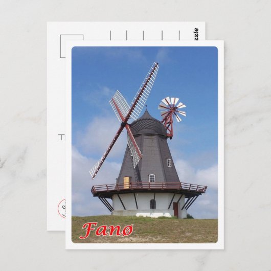 Dänemark - Fanø - Leuchtturm - Postkarte (Vorne/Hinten)
