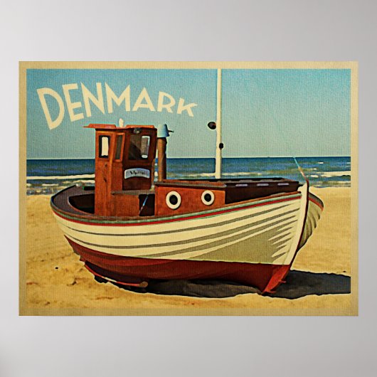 Dänemark Fischerboot Poster (Vorne)