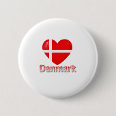 Dänemark Flag Cutout Button (Vorderseite)