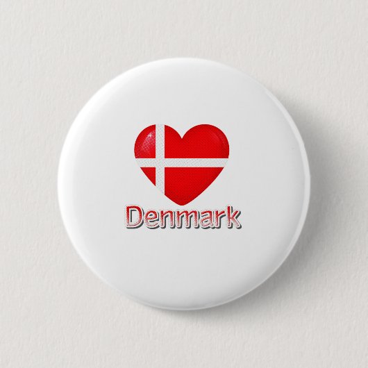 Dänemark Flag Cutout Button (Vorderseite)