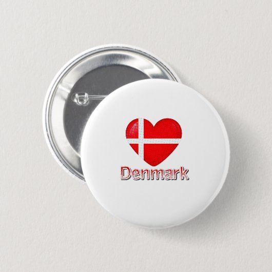Dänemark Flag Cutout Button (Vorne & Hinten)