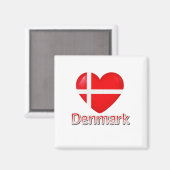 Dänemark Flag Cutout Magnet (Vorderseite/Rückseite)