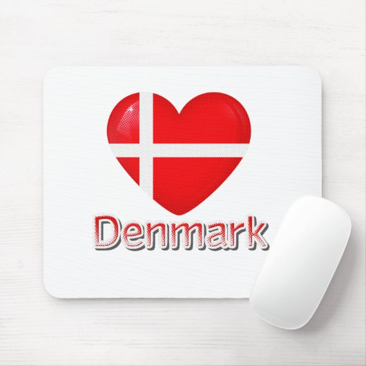 Dänemark Flag Cutout Mousepad (Mit Mouse)