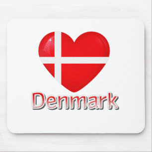 Dänemark Flag Cutout Mousepad