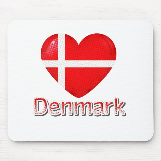 Dänemark Flag Cutout Mousepad (Vorne)