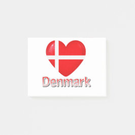 Dänemark Flag Cutout Post-it Klebezettel