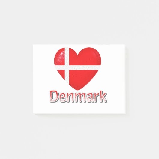 Dänemark Flag Cutout Post-it Klebezettel (Vorderseite)