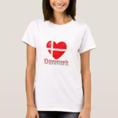 Dänemark Flag Cutout T-Shirt (Vorderseite)