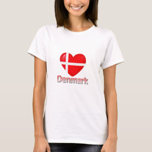 Dänemark Flag Cutout T-Shirt