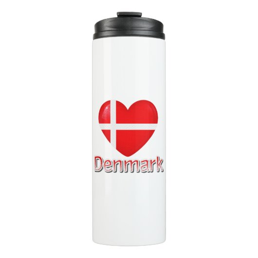 Dänemark Flag Cutout Thermosbecher (Vorderseite)