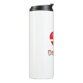 Dänemark Flag Cutout Thermosbecher (Nach links gedreht)