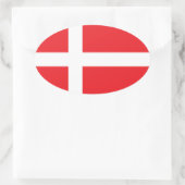 DÄNEMARK FLAG DANNEBROG OVALER AUFKLEBER (Tasche)