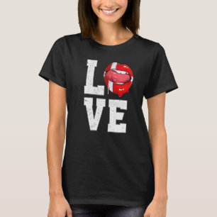 Dänemark Flag Fan Liebe Dane T-Shirt