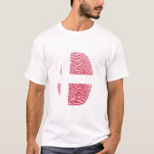 Dänemark Flag Fingerprint T-Shirt (Vorderseite)