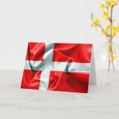 Dänemark Flag Grußkarte Karte (Gelbe Blume)