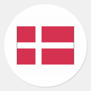 Dänemark FLAG International Runder Aufkleber