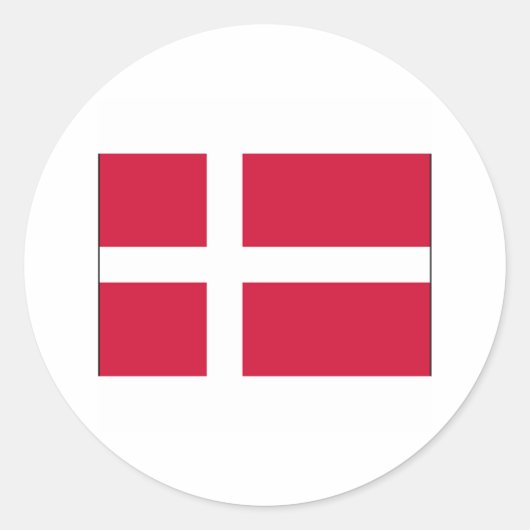 Dänemark FLAG International Runder Aufkleber (Vorderseite)
