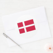 Dänemark FLAG International Runder Aufkleber (Umschlag)