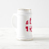 Dänemark Flag-Karte Bierglas (Vorderseite Links)