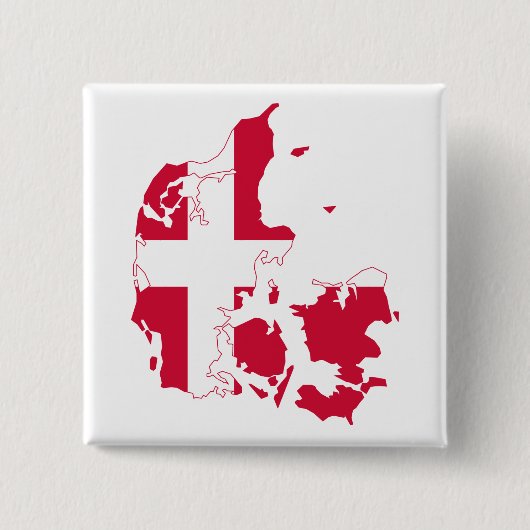 Dänemark Flag-Karte Button (Vorderseite)