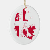 Dänemark Flag-Karte Keramikornament (Rechts)