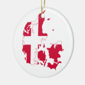 Dänemark Flag-Karte Keramikornament (Links)