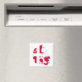 Dänemark Flag Karte Magnet (In Situ (Geschirrspüler))