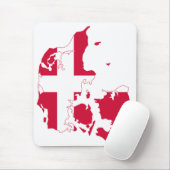 Dänemark Flag-Karte Mousepad (Mit Mouse)