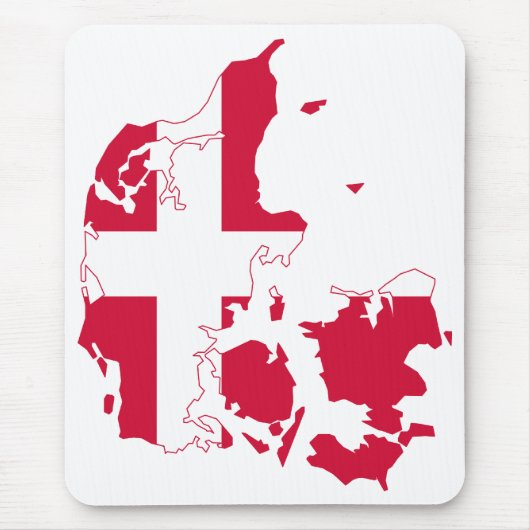 Dänemark Flag-Karte Mousepad (Vorne)