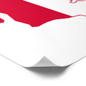 Dänemark Flag-Karte Poster (Ecke)