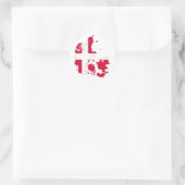 Dänemark Flag-Karte Runder Aufkleber (Tasche)