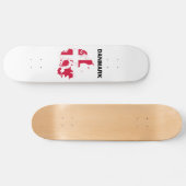 Dänemark Flag-Karte Skateboard (Horizontal)