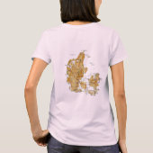 Dänemark Flag + Karte + Text T - Shirt (Rückseite)