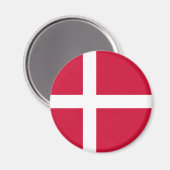Dänemark Flag Magnet (Vorderseite/Rückseite)