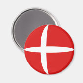 Dänemark Flag Magnet (Vorderseite/Rückseite)