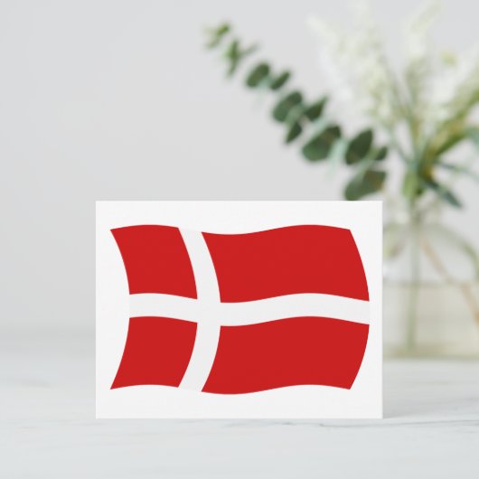 Dänemark Flag Postkarte (Stehend Vorderseite)