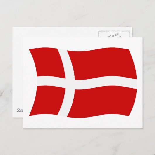 Dänemark Flag Postkarte (Vorne/Hinten)